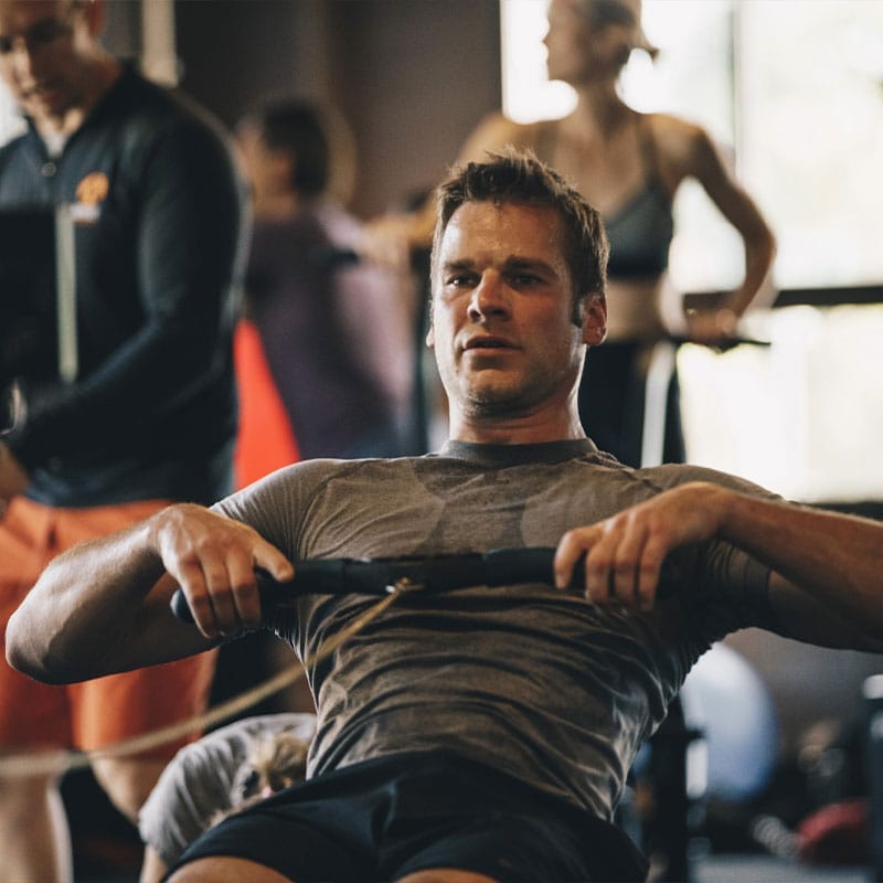 Man working out on CrossFit training