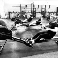People training on rowing machines at CrossFit Landskrona